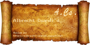 Albrecht Csanád névjegykártya
